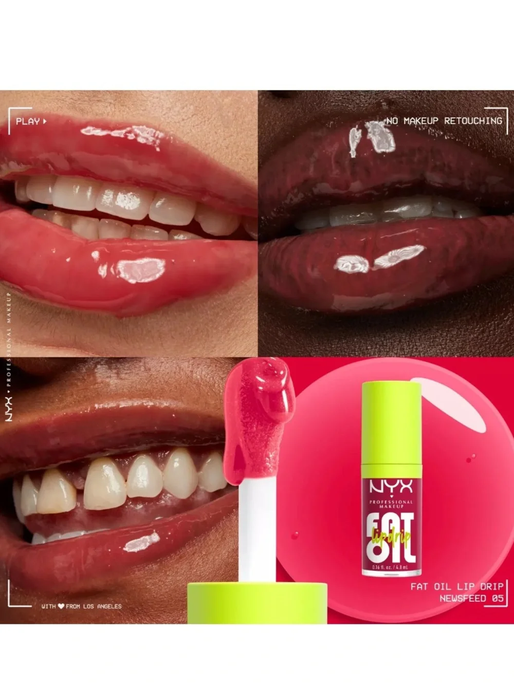 NYX Fat Oil Lip Drip Lip Oil in Newsfeed 4.8ml BRAND NEW/SEALED